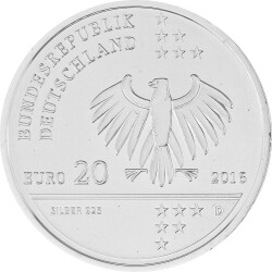 5 x 20 Euro Gedenkmünze Deutschland 2016 Silber bankfrisch - komplett!