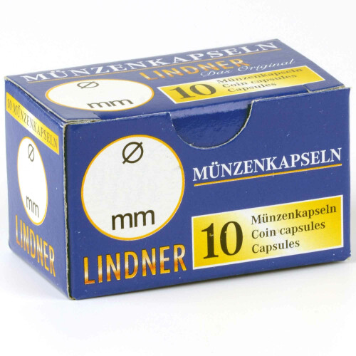 LINDNER 10er-Pack runde Münzkapseln 26mm (passend für 2 Euro)