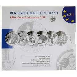 10 Euro Gedenkm&uuml;nzen-Set Deutschland 2011...