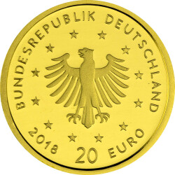 20 Euro Goldmünze "Uhu" - Deutschland 2018 - Serie: "Heimische Vögel" - D München