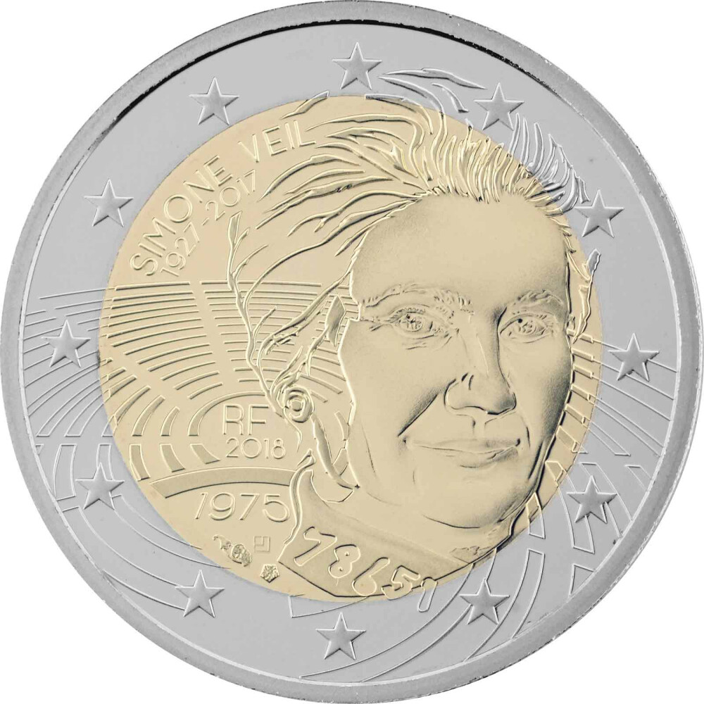 Simone Veil 2 Euro France 2 Euro Coin 2018 Simone Veil Unc Ebay