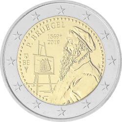 2 Euro Gedenkmünze Belgien 2019 st - Pieter Bruegel - im Blister (wallonische Variante)