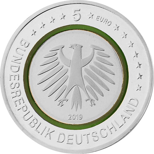 5 Euro Gedenkmünze Deuschland 2019 PP - Gemäßigte Zone