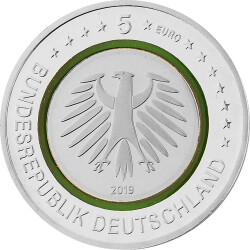 5 Euro Gedenkmünze Deutschland 2019 PP - Gemäßigte Zone - J Hamburg