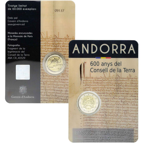 2 Euro Gedenkmünze Andorra 2019 st - Consell de la Terra...