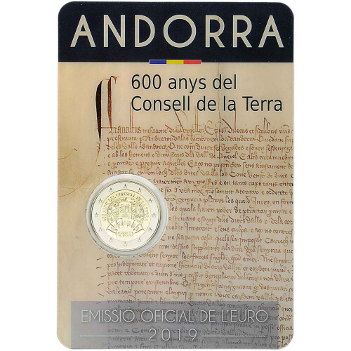 2 Euro Gedenkmünze Andorra 2019 st - Consell de la Terra...
