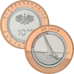 10 Euro Gedenkmünze Deuschland 2020 bfr. - An Land - G...