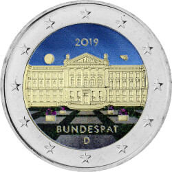 2 Euro Deutschland 2019 - Bundesrat (D) - coloriert / mit...