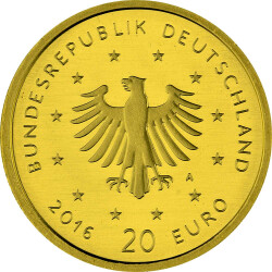 20 Euro Goldmünze "Nachtigall" - Deutschland 2016 - Serie: "Heimische Vögel" - A Berlin