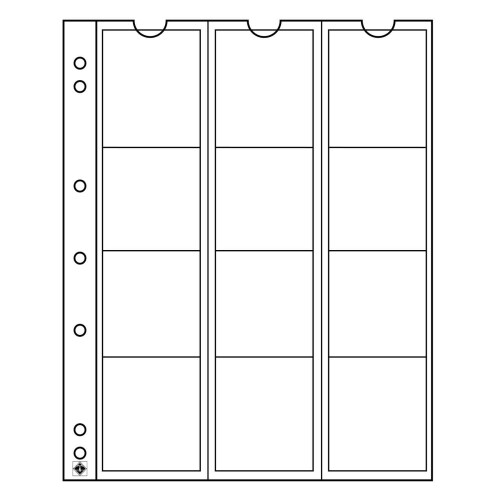 Leuchtturm Münzhüllen NUMIS 44mm - 12 Felder (5er Pack)