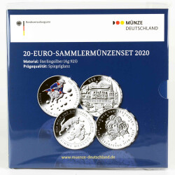 20 Euro Gedenkm&uuml;nzen-Set Deutschland 2020...