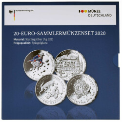 20 Euro Gedenkmünzen-Set Deutschland 2020 Polierte Platte (PP)