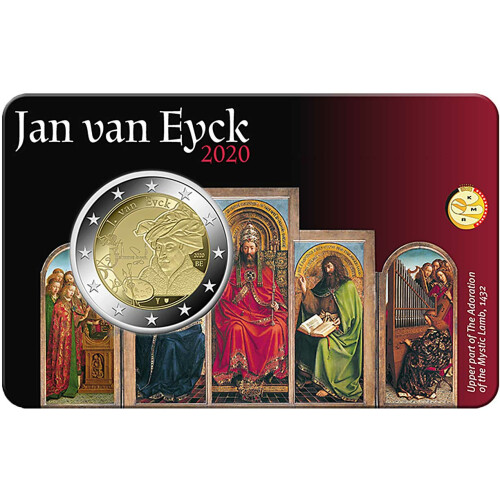 2 Euro Gedenkmünze Belgien 2020 st - Jan van Eyck - im Blister
