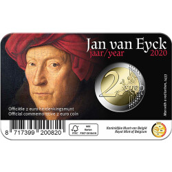 2 Euro Gedenkmünze Belgien 2020 st - Jan van Eyck - im Blister (wallonische Variante)