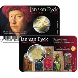 2 Euro Gedenkmünze Belgien 2020 st - Jan van Eyck -...