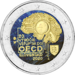 2 Euro Slowakei 2020 - OECD - coloriert / mit Farbe
