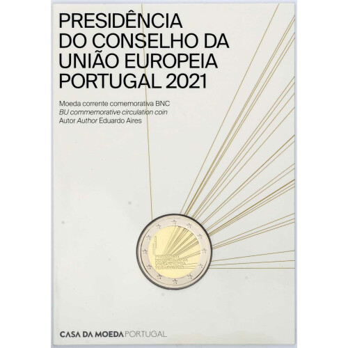 2 Euro Gedenkmünze Portugal 2021 st - EU Ratspräsidentschaft