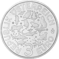 3 Euro Tier-Taler Österreich 2019 - Fischotter