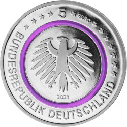 5 Euro Gedenkmünze Deutschland 2021 PP - Polare Zone - G Karlsruhe