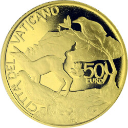 KMS Vatikan 2021 Polierte Platte (PP) inkl. 50 Euro Goldmünze