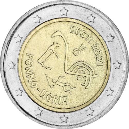 2 Euro Gedenkmünze Estland 2021 bfr. - Finno-ugrische Völker