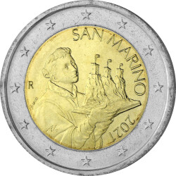 2 Euro Kursmünze San Marino 2021 bankfrisch -...