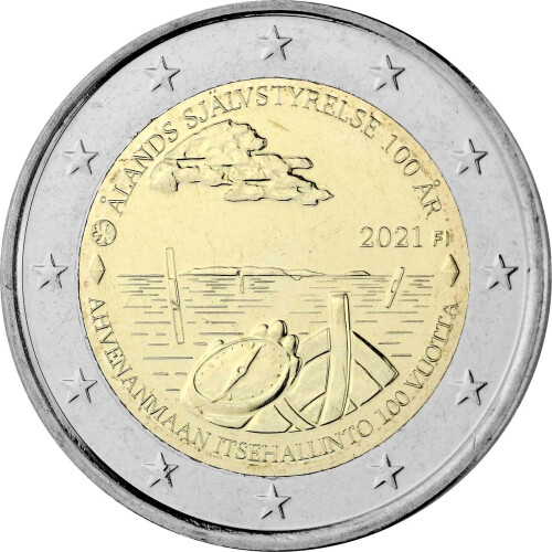 2 Euro Gedenkmünze Finnland 2021 bfr. - Selbstverwaltung Alandinseln