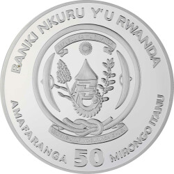 50 Francs Ruanda 2021 - 1 Unze Silber BU - Nautical Ounce: Sedov