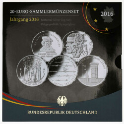 20 Euro Gedenkmünzen-Set Deutschland 2016 Polierte...