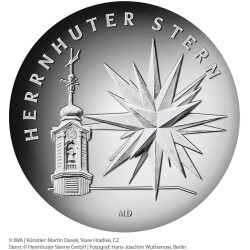 25 Euro Deutschland 2022 Silber PP - Weihnachten - Herrnhuter Stern