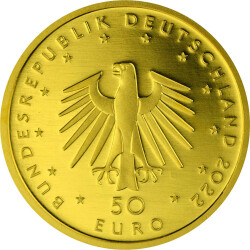 50 Euro Goldmünze Deutschland 2022 - "Konzertgitarre" - Serie: Musikinstrumente - D München