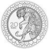 20 Euro Gedenkmünze Österreich 2022 Silber PP - Asien - Stärke des Tigers