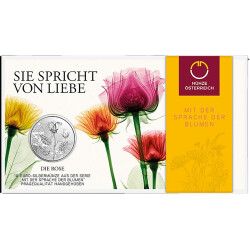 10 Euro Gedenkmünze Österreich 2021 Silber hgh - Die Rose