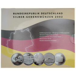 10 Euro Gedenkmünzen-Set Deutschland 2002 Polierte...