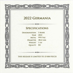 5 Mark Germania 2022 st - 1 Unze Silber