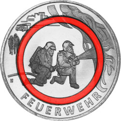 5 x 10 Euro Gedenkmünze Deutschland 2023 bfr. - Feuerwehr - ADFGJ