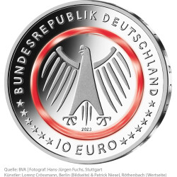 5 x 10 Euro Gedenkmünze Deutschland 2023 PP - Feuerwehr - ADFGJ