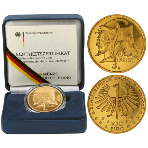 100 Euro Deutschland 2023 Gold st -  J. W. Goethe "Faust" - A Berlin