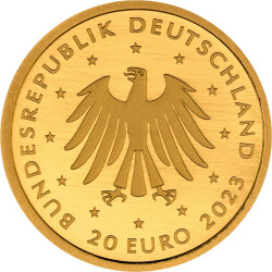 20 Euro Goldmünze "Steinbock" - Deutschland 2023 - Serie "Rückkehr der Wildtiere"