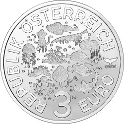 3 € Österreich 2024 - Blauer Doktorfisch