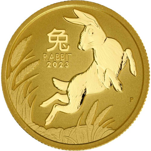 1/4 Unze Gold Jahr des Hasen / Rabbit 2023 - Lunar III.-Serie