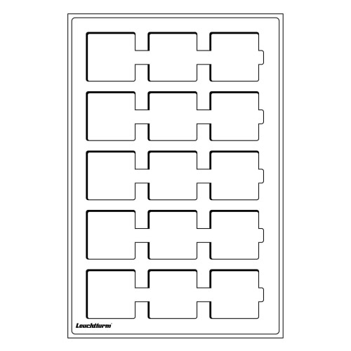 LEUCHTTURM Münztableau L blau, 2er Pack 15 Fächer 50 x 50 mm