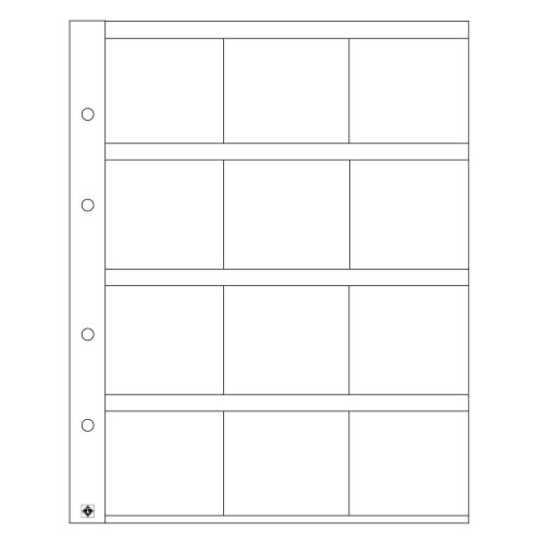 Münzhüllen OPTIMA verschiedene Größen für 12 Münzrähmchen