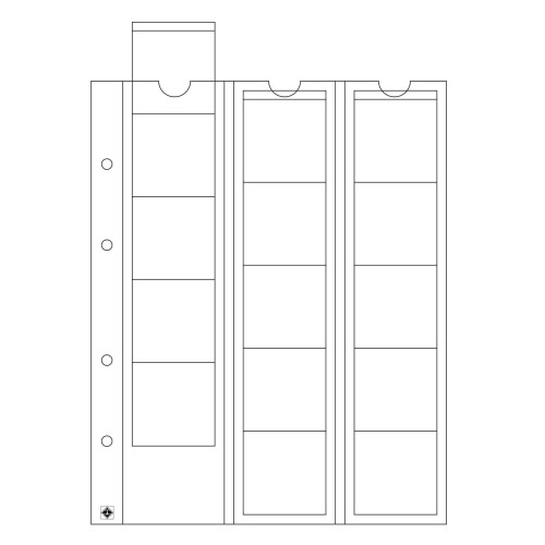 Münzhüllen OPTIMA verschiedene Größen für 15 Münzen bis 42mm