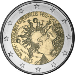 2 Euro Gedenkmünze Malta 2023 st - Nikolaus Kopernikus - im Blister