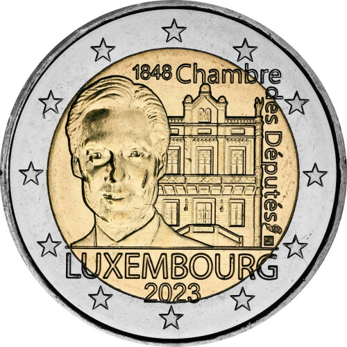 2 Euro Gedenkmünze Luxemburg 2023 bfr. - 175. Jahre Abgeordnetenkammer und Verfassung