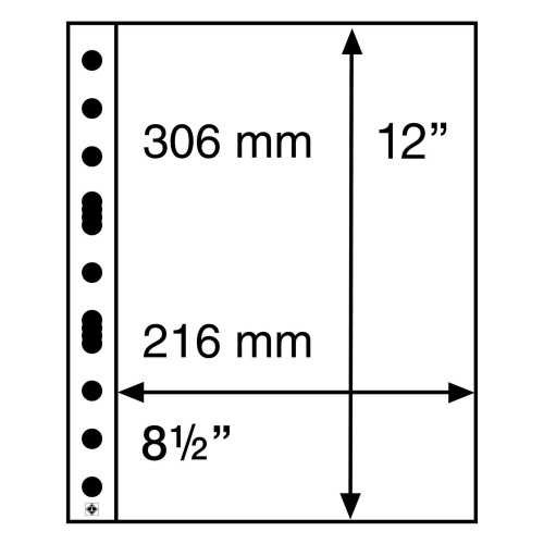 Kunststoffhüllen GRANDE 5er Pack Glasklar 1er 216 x 306 mm