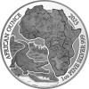 50 Francs Ruanda 2023 - 1 Unze Silber BU - African Ounce: Nilkrokodil