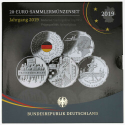 20 Euro Gedenkmünzen-Set Deutschland 2019 Polierte...