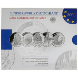 10 Euro Gedenkm&uuml;nzen-Set Deutschland 2006...